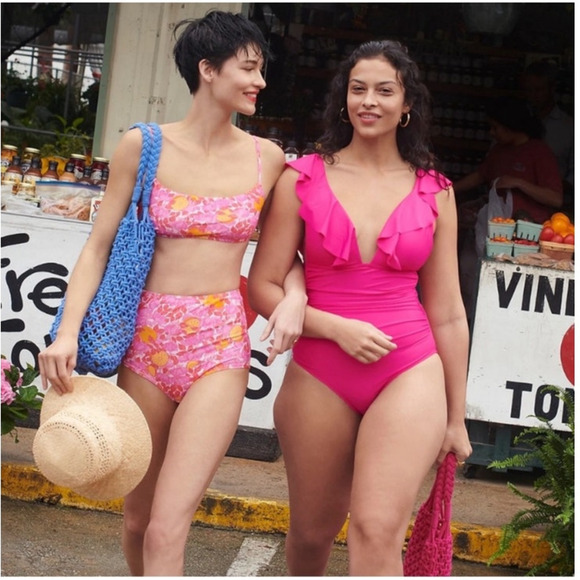 NWT J. Crew Ruched Ruffle One Piece Swimsuit Radiant Fuchsia Size 14 - Picture 2 of 13